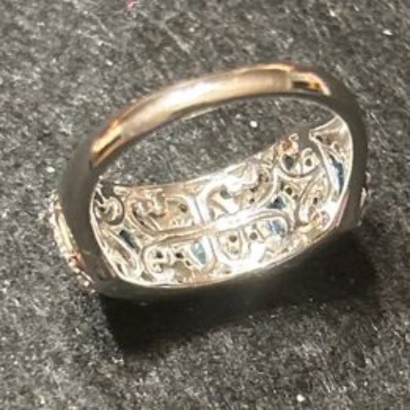 STERLING SILVER LONDON BLUE TOPAZ RING, SZ 9.5 - Picture 5 of 9